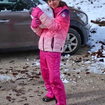 Finally some snow - Rosemarie loves it